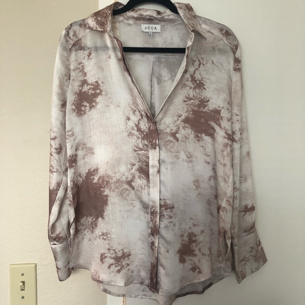 Silky Button Down- S